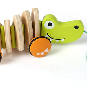 Hape Toddler Pull Walk-A-Long Crocodile - Treasure Island Toys