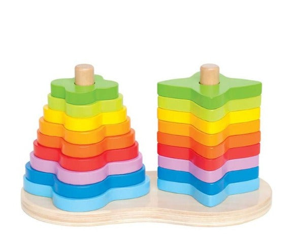 Hape Toddler Double Rainbow Stacker - Treasure Island Toys