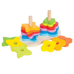 Hape Toddler Double Rainbow Stacker - Treasure Island Toys
