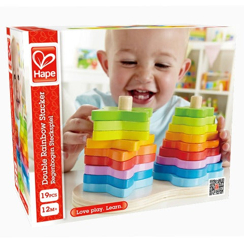 Hape Toddler Double Rainbow Stacker - Treasure Island Toys