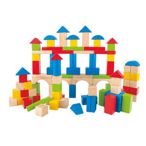Hape Blocks Build & Away Set, 100 Piece - Treasure Island Toys