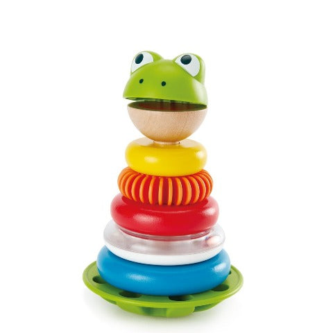 Hape Toddler Mr. Frog Stacking Rings - Treasure Island Toys