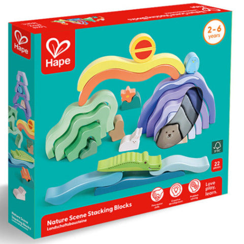 Hape Toddler Nature Scene Stacking Blocks - Treasure Island Toys