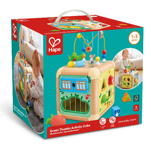 Hape Toddler Green Thumbs Activity Cube - Treasure Island Toys