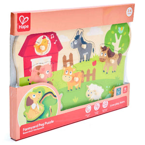 Hape Puzzle Peg Farmyard - Treasure Island Toys