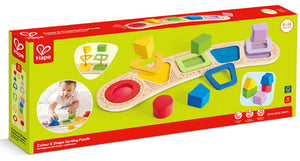 Hape Toddler Colour & Shape Sorting Puzzle - Treasure Island Toys