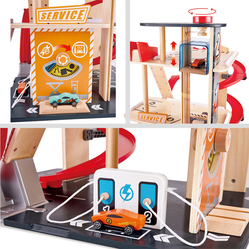 Hape Pretend Gearhead Stunt Garage - Treasure Island Toys