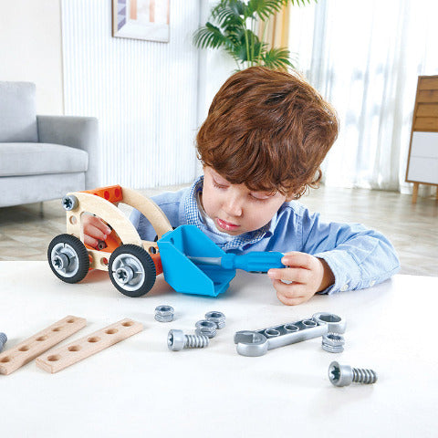 Hape Pretend Junior Inventor Build 'n' Drive Car Set - Treasure Island Toys