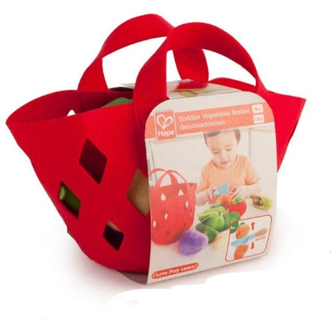 Hape Pretend Toddler Vegetable Basket - Treasure Island Toys