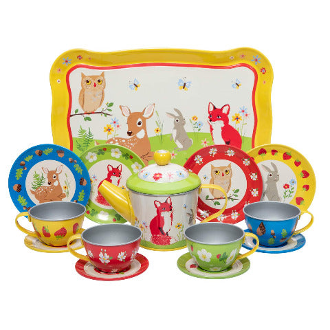 Tin Tea Set Forest Friends - Treasure Island Toys