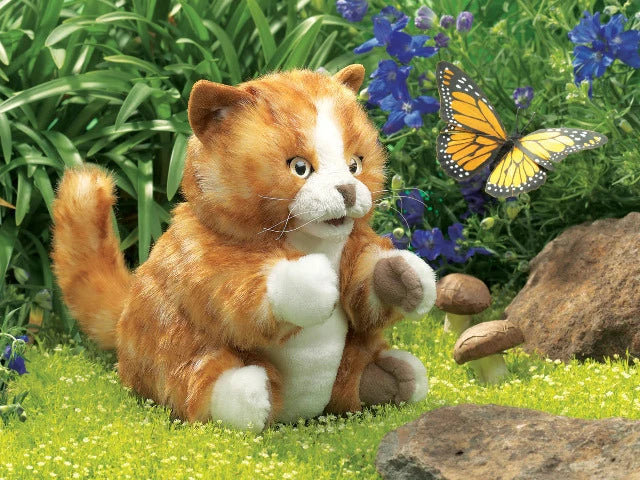 Folkmanis Puppet - Orange Tabby Cat - Treasure Island Toys