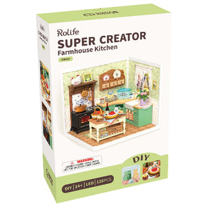 Rolife Super Creator Miniature House Farmhouse Kitchen