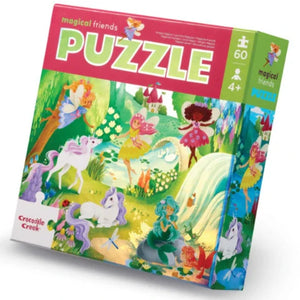 Crocodile Creek Puzzle Foil Magical Friends, 60 Piece - Treasure Island Toys