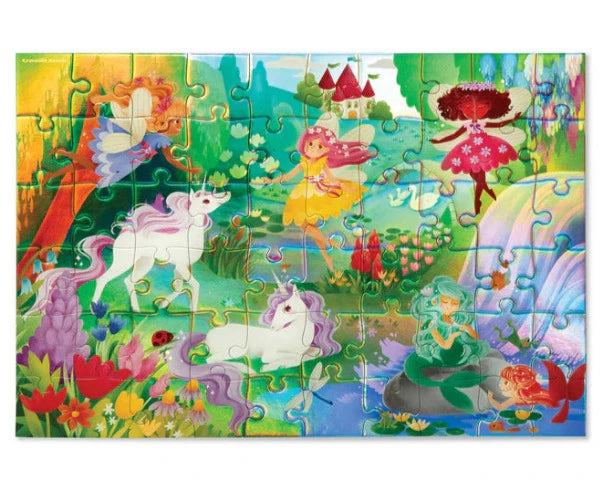 Crocodile Creek Puzzle Foil Magical Friends, 60 Piece - Treasure Island Toys