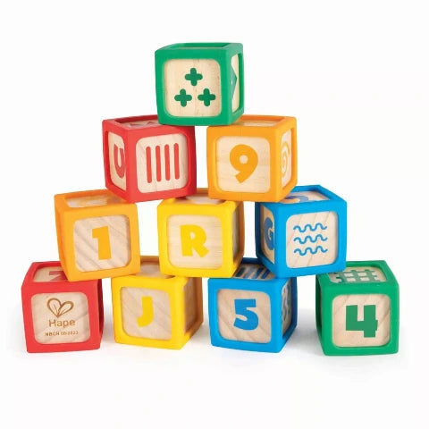 Hape Baby Grip-n-Stack Silicone Wood Blocks - Treasure Island Toys