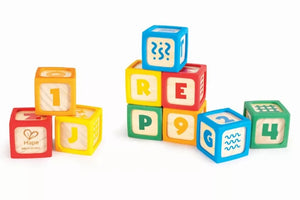 Hape Baby Grip-n-Stack Silicone Wood Blocks