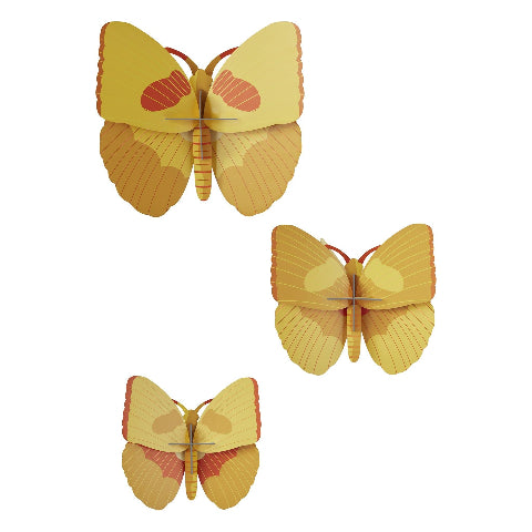 Studio Roof Yellow Butterflies, set of 3 - Treasure Island Toys
