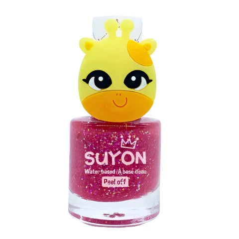 Suyon Glitter Pink Peel-Off Nail Polish - Giraffe - Treasure Island Toys