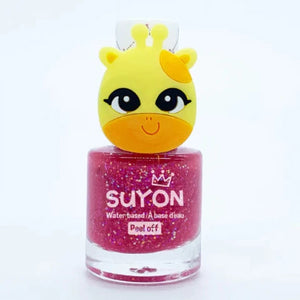 Suyon Glitter Pink Peel-Off Nail Polish - Giraffe - Treasure Island Toys
