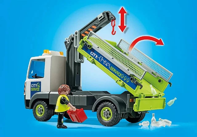 Playmobil City Action Glass Recycle Truck with Container - Treasure Island Toys