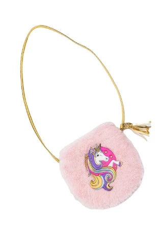 Great Pretenders Purse - Fluffy Pink Unicorn Petite Purse - Treasure Island Toys