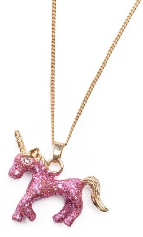 Great Pretenders Fashion - Glitter Pink Unicorn Necklace & Ring - Treasure Island Toys