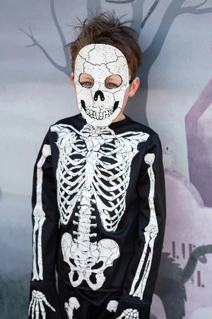 Great Pretenders Costume - Glow-in-the-Dark Skeleton Shirt, Pants & Mask, Size 5-6 - Treasure Island Toys