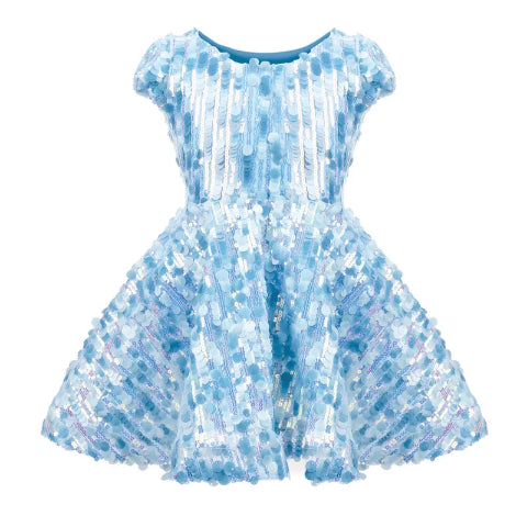 Great Pretenders Dress - Sequins Concert Queen Blue, Size 3-4