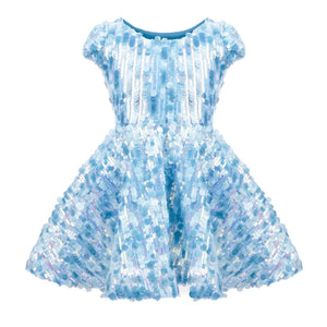 Great Pretenders Dress - Sequins Concert Queen Blue, Size 3-4