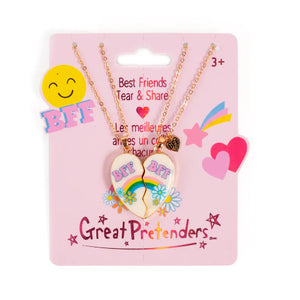 Great Pretenders Fashion - Tear & Share Bodacious Besties Necklace