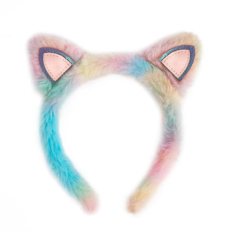 Great Pretenders Fashion - Rainbow Furry Kitty Headband