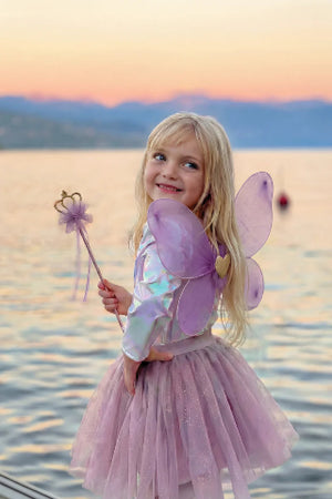 Great Pretenders Tutu - Royal Fairy Princess with Wings and Wand, Purple