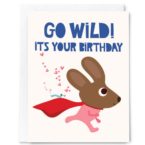 Happy Just Happy Greeting Card - Happy Birthday Go Wild - Treasure Island Toys