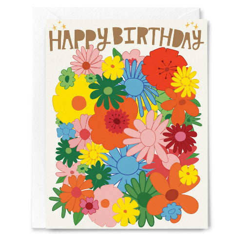 Happy Just Happy Greeting Card - Happy Birthday Floral Beauty - Treasure Island Toys