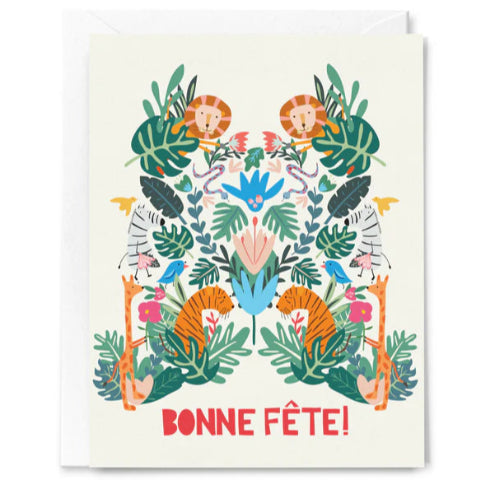 Happy Just Happy Greeting Card - Bonne Fête! Joyeux anniversaire Quelle jungle, là dehors ! - Treasure Island Toys