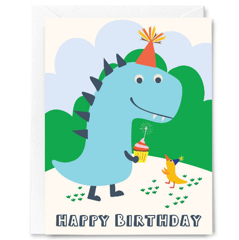 Happy Just Happy Greeting Card - Happy Birthday Dinosaur - Treasure Island Toys