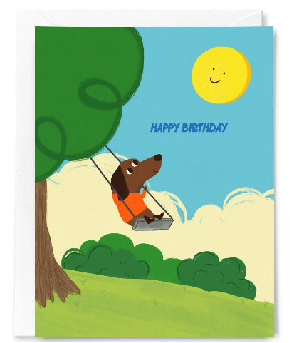 Happy Just Happy Greeting Card - Happy  Birthday Stanley Swing - Treasure Island Toys