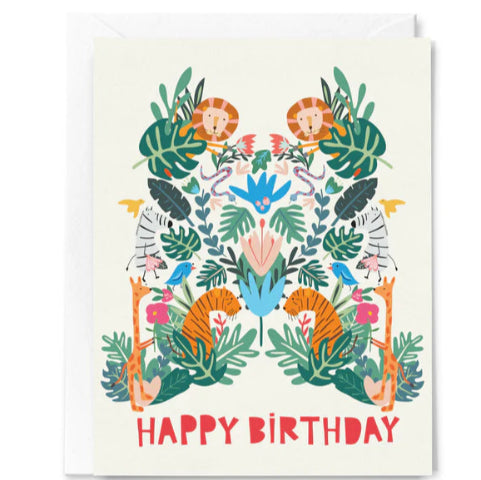 Happy Just Happy Greeting Card - Happy Birthday It's a Jungle Out There - Treasure Island Toys