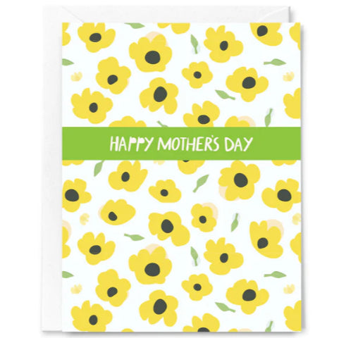 Happy Just Happy Greeting Card - Happy Mother's Day Yellow Repeat - Treasure Island Toys