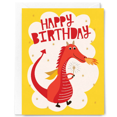 Happy Just Happy Greeting Card - Happy Birthday Dragon - Treasure Island Toys