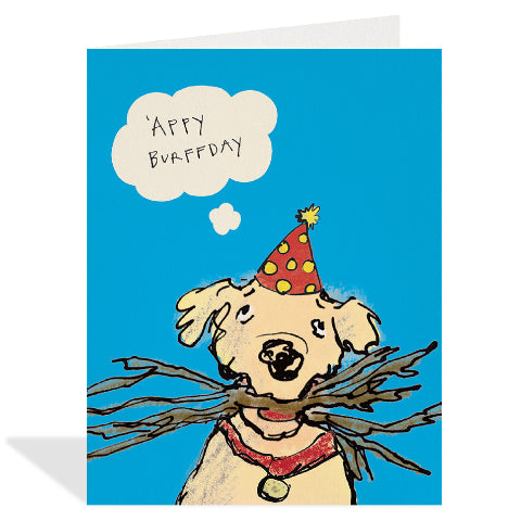 Halfpenny Postage Greeting Card - Birthday Pup