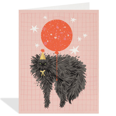 Greeting Card - Balloon Cat