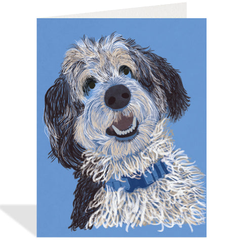 Halfpenny Postage Greeting Card - Happy Dog