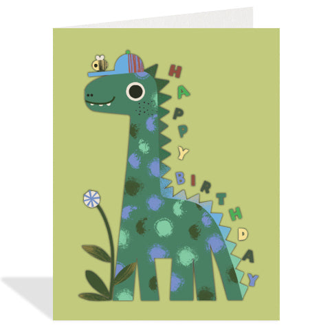 Halfpenny Postage Greeting Card - Birthday Dino