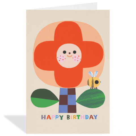 Greeting Card Enclosure - Fun Flower