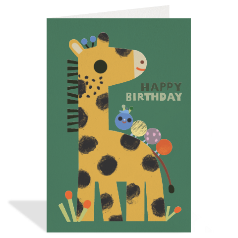 Greeting Card Enclosure - Birthday Giraffe