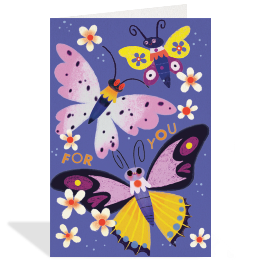 Greeting Card Enclosure - Butterflies for You