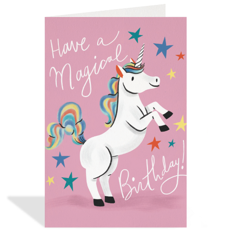 Greeting Card Enclosure - Magical Unicorn