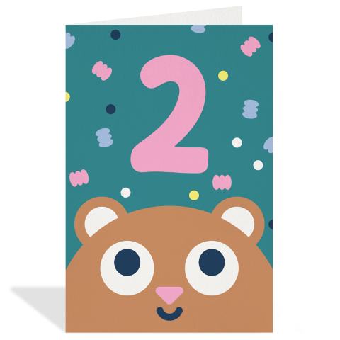 Greeting Card Enclosure - Age 2 Bear