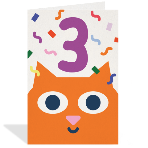 Greeting Card Enclosure - Age 3 Cat